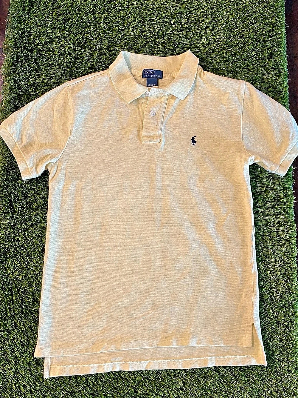 Polo Ralph Lauren Boys Classic Fit Cotton Mesh Polo Shirt Yellow Medium